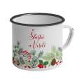Plechový vánoční hrnek Šťastné a Veselé, 350 ml