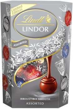 Čokoládové pralinky Lindor - stříbrný mix, 200 g