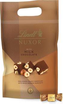 Čokoládové pralinky Lindt Nuxor - mléčné, s oříšky, 700 g
