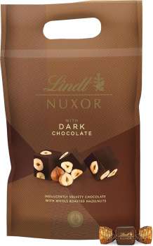 Čokoládové pralinky Lindt Nuxor - hořké, s oříšky, 700 g