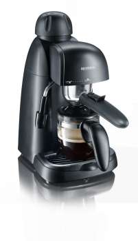 Kompaktní pákový espresso kávovar Severin KA 5978 - tlak 3,5 bar, parní tryska, černý
