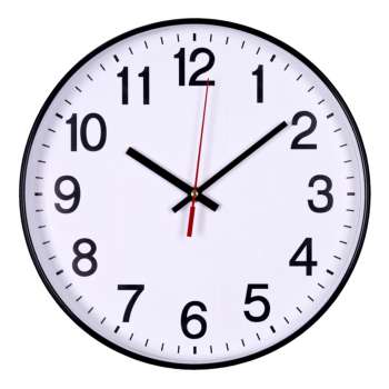 Nástěnné hodiny Office Products - průměr 30 cm, černé