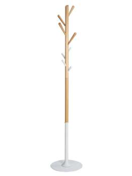 Stojací věšák Alba Tree - bílý/světle hnědý