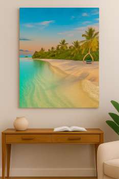 Akustický obraz 80 x 120 cm - bezrámový, motiv pláže