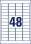 Velmi odolné polyesterové etikety Avery Zweckform - bílé, 45,7 x 21,2 mm, 960 ks