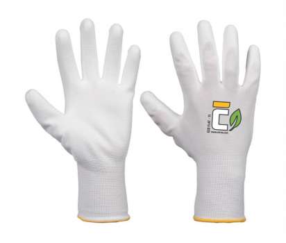Rukavice ECO flat - bílá, vel. 9