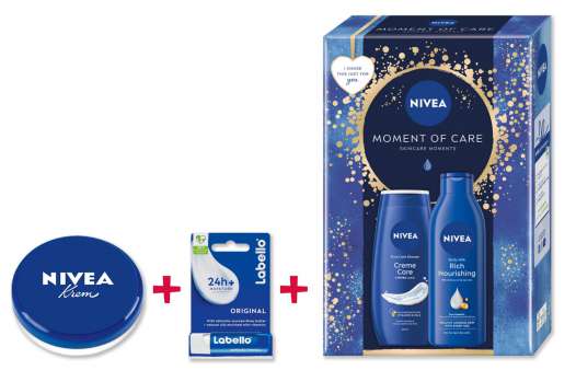 Balzám na rty Labello Original + Dárková sada Nivea (2 ks) + Krém Nivea Classic 75 ml
