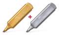 Zvýrazňovač Faber-Castell 46 Metallic - metalicky zlatý a stříbrný