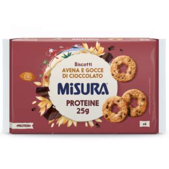 Sušenky proteinové Misura - s kousky čokolády, balené, 260 g