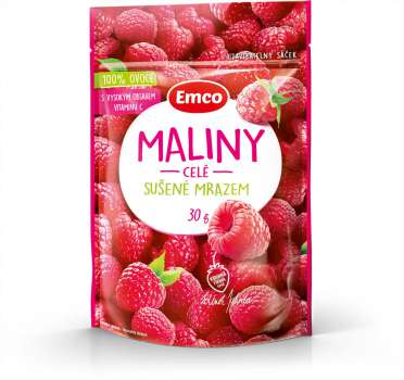 Mrazem sušené ovoce Emco - maliny, 30 g