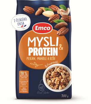 Křupavé mysli Emco - proteinové s pekany, mandlemi a kešu, 500 g