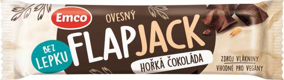 Tyčinka Emco Flapjack - hořká čokoláda, 45 g