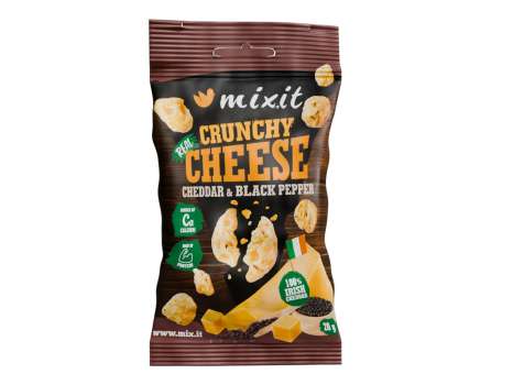 Sýrové krekry Mixit - křupavý sýr Irský cheddar a černý pepř, 20 g