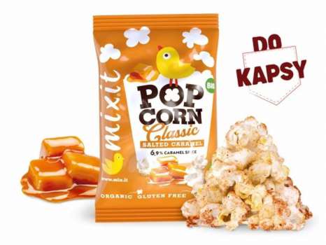 Bio popcorn Mixit - slaný karamel do kapsy, 13 g