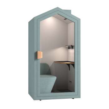 Akustický box Cottage - 1 osoba, kovový rám, olivový