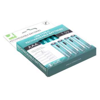 Nabíjecí baterie Q-Connect - AAA, 750 mWh, USB nabíjení, 4 ks
