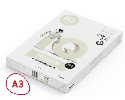 Kancelářský papír IQ Premium A3 - 160 g/m2, CIE 170, 250 listů
