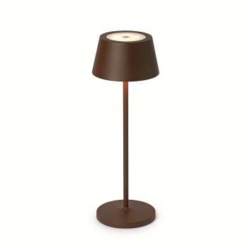 Stolní lampa MAULnina - dobíjecí, stmívatelná, hnědá