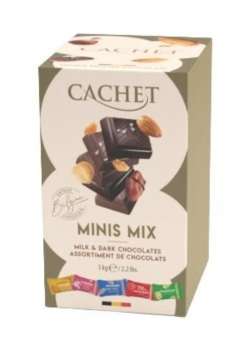 DÁREK: Belgická čokoláda Cachet - Minis plátky MIX, 1000 g