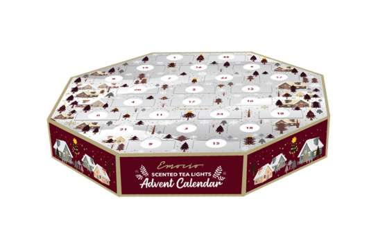 DÁREK: Adventní kalendář vonných čajových svíček Emocio 24 ks