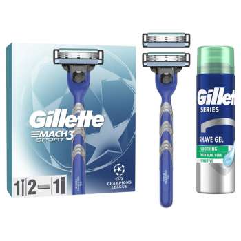 Holící strojek Gillette Mach 3 Sport - dárková sada