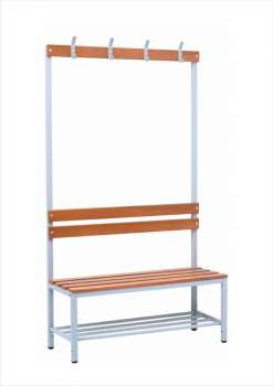 Lavice do šaten SBU/BG - 160 cm, s věšákem, šedá/habr