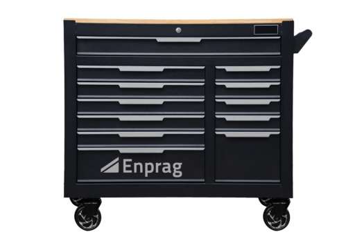 Dílenský vozík na nářadí XT9 - 12 zásuvek, černá