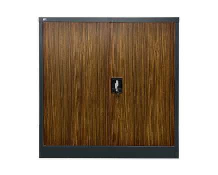 Kovová spisová skříň JF - 1 police, antracit/imitace tm.dřeva