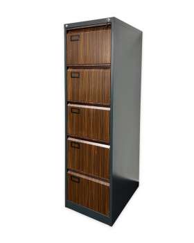 Pětizásuvková kartotéka JF - antracit/imitace tm.dřeva