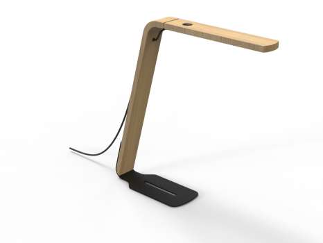 Stolní LED lampa Ledaika - stmívatelná, světle hnědá/černá