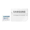 Paměťová karta micro SDXC Samsung EVO Plus - 128GB, UHS-I U3, Class 10, SD adaptér, bílá