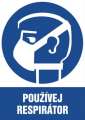 Značka Používej respirátor! - plast, 210 × 297 mm