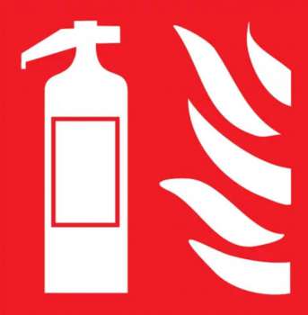 Značka Hasicí přístroj - samolep. fólie, 15×15cm