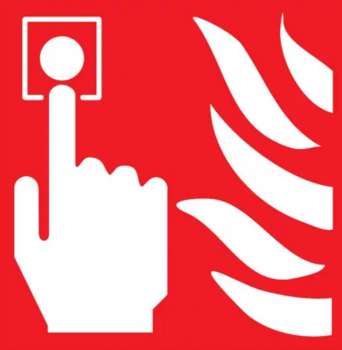 Značka Hlásič požáru - samolepicí fólie, 15 × 15cm