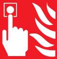 Značka Hlásič požáru - samolepicí fólie, 15 × 15cm