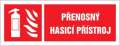 Značka Přenosný hasicí přístroj - samolep. fólie