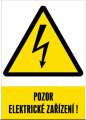 Značka Pozor Elektrické zařízení! - samolep. fólie