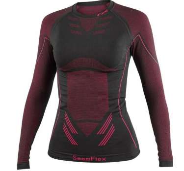 Tričko SeamFlex LADY - černo-růžové, vel. XL - 2XL