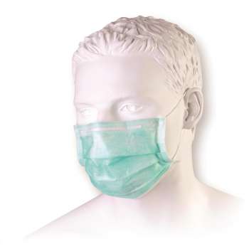 Zdravotnická ústenka typ II - s gumičkami, zelená