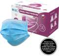 Zdravotnická obličejová rouška - modrá, 50ks