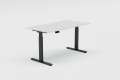 Výškově stavitelný stůl Adastra 2, šíře 160 cm - bílý/černý