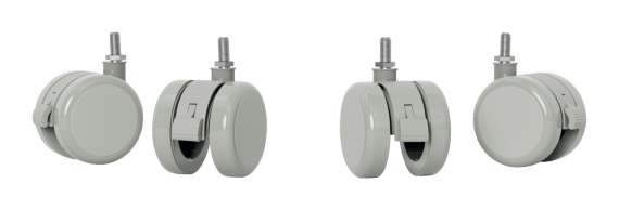 Kolečka ke stolu Leitz Ergo - 4 ks, šedá