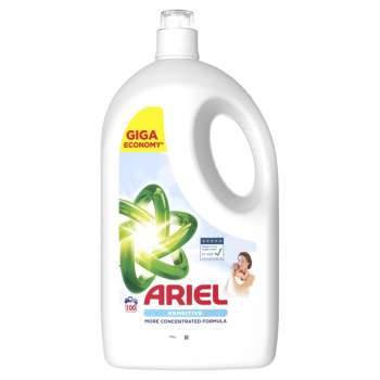 Gel na praní Ariel - Sensitive, 4,5 l, 100 pracích dávek