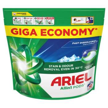 Kapsle na praní Ariel All in 1 PODS  Mountain Spring -  70 pracích dávek