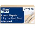 Papírové ubrousky Tork - 33 x 33 cm, slonová kost, 200 ks