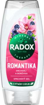 Sprchový gel Radox Romantika - orchidej a borůvka, 225 ml