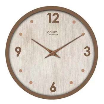 Nástěnné hodiny Eco Naturalis - průměr 30 cm, hnědé