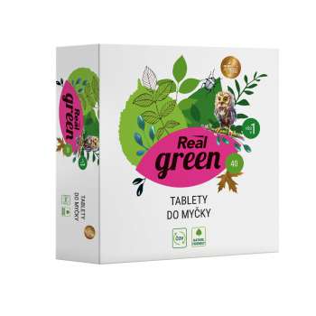 Tablety do myčky Real green - ekologické, 40 ks
