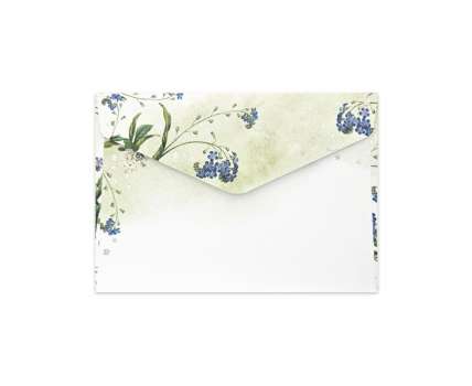 Ozdobné obálky - C6, 120 g, motiv pomněnky, 10 ks