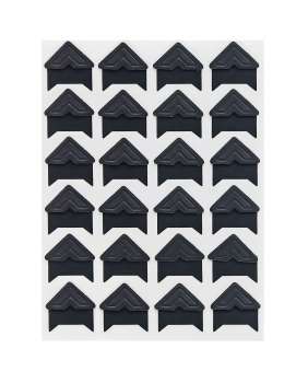 Samolepicí rohy do alb - černé, 72 ks